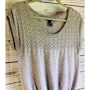 H&M Cap Short Sleeve Boat Neck Top